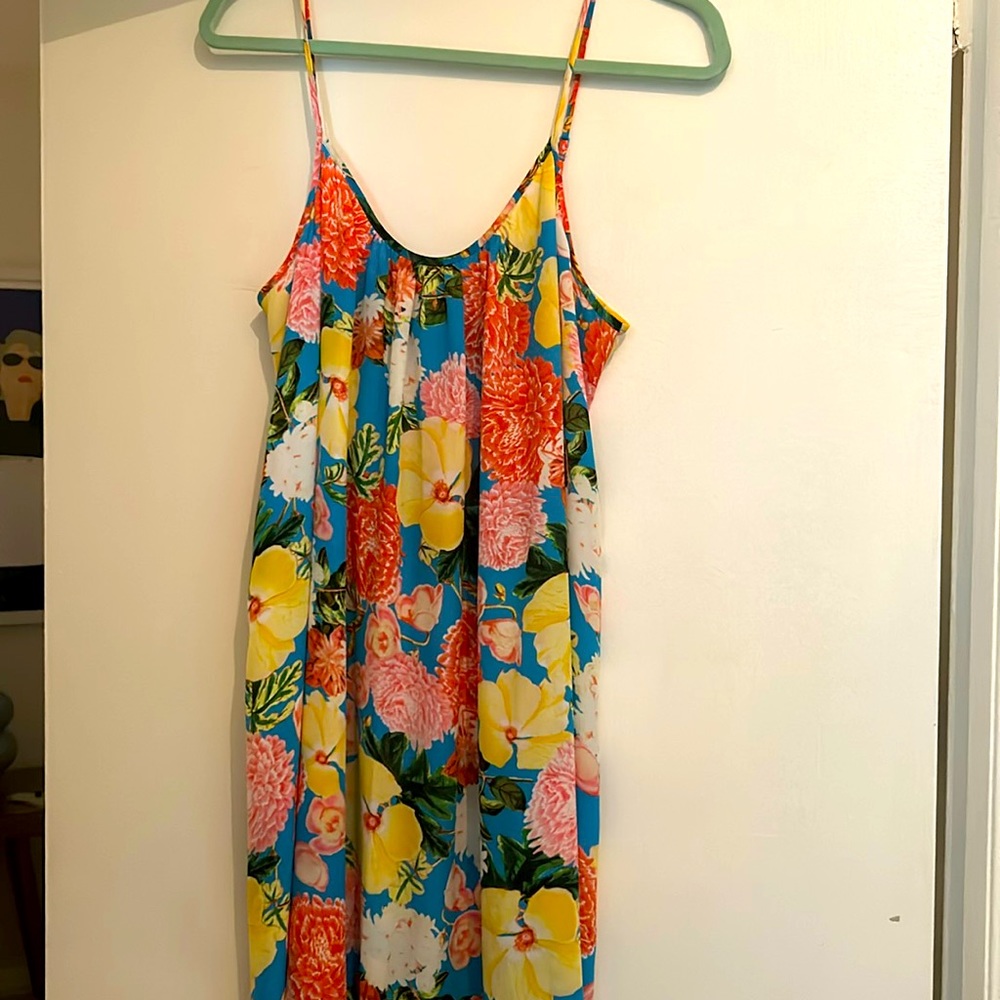 Belle Sky Floral Flowy High Low Maxi
